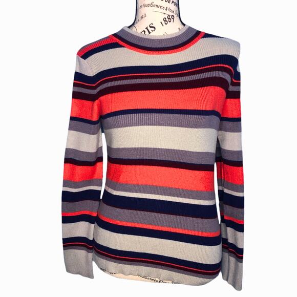 Laju SMALL Ameliya Multi Colored Stripe Fitted Pullover - Stitch Fix Stretchy - Picture 1 of 8